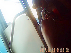 black girl bus legs