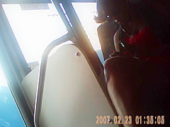 black girl bus legs