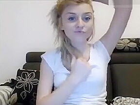blonde girl strips on cam
