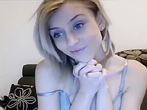 blonde girl strips on cam