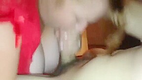 busty bbw wife sucks hubby for huge cum load