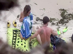 catches wild sex on a beach