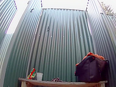 caught a blowjob in a beach cabin