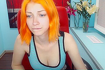 cute orange haired dutch teen 18+ cam play - 1