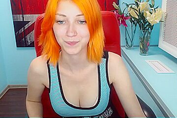 cute orange haired dutch teen 18+ cam play - 1