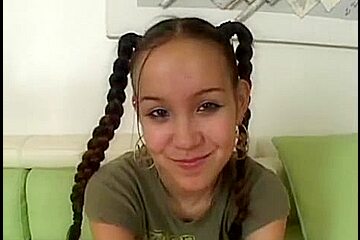 cute pigtail legal age teenager 18+ acquires penis