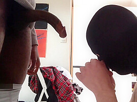 deepthroated by a big black cock