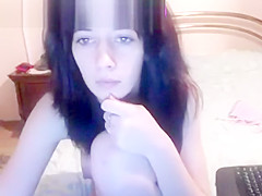 dirty cam babe lilly fingering her boobs