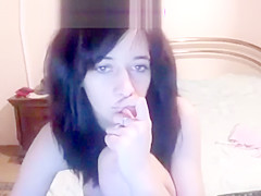 dirty cam babe lilly fingering her boobs