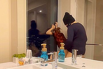 ホtルの脱衣所てsex鏡に映る女子かめちゃエロかった最後は立ハックて果てたsex At The Hotel Dressing Room