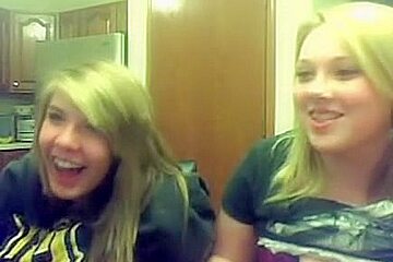 friends showing tits together on webcam