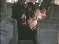 hot Japanese blowjob in the moving cab
