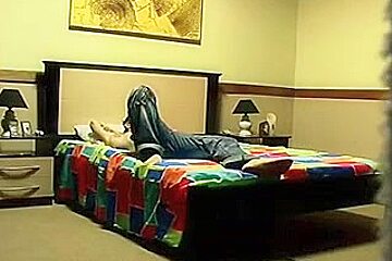 in a hotel room