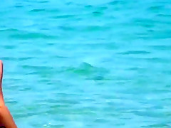 incredible blond topless and pussy ibiza beach