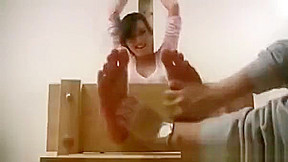 long feet girl tickle