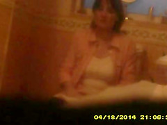 of mature girlfriend on the toilet