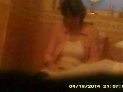 of mature girlfriend on the toilet