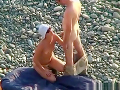 on public beach  Oral sex
