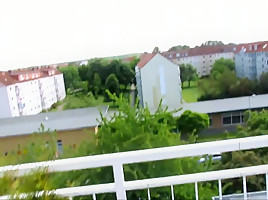 perfekt german amateur blonde sex on balcony creampie