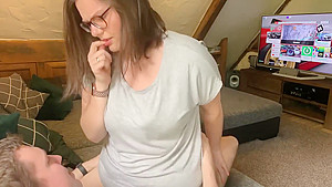 seduced while gaming - riding dick and pov cumshot