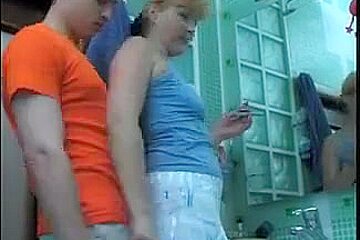 sexy mature he is having sex in his room cleaning