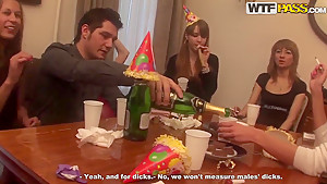 student 18+ party continues with hot group sex