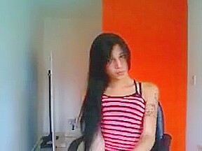 teen 18+ Brunette Anal Masturbation With Glasses Dildo