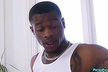 teen 18+ Sucks Big Black Cock With Madi Collins