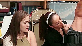 teen 18+ Thieves Peyton And Sienna Suck Dick