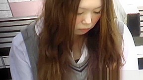 teen 18+ asian pees outside