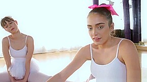 teen 18+ ballerinas helped stretch by a big uncut dick