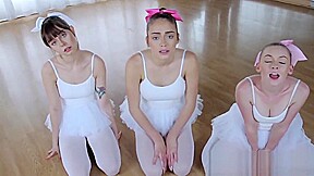teen 18+ ballerinas helped stretch by a big uncut dick