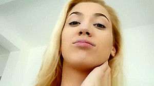 teen 18+ blonde rides cock and ends with cum in mouth