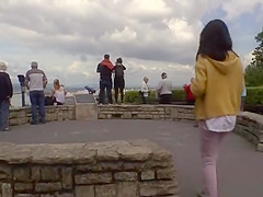 teen 18+ sucks huge dick in public