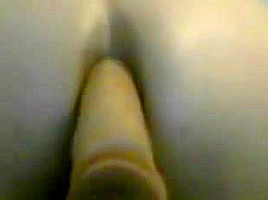 trans girl in chastity fucks her ass doggystyle