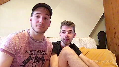 two badboys fuckinfg with PISS and sneaker in bacrkoom - PissVids
