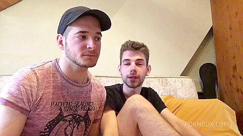 two badboys fuckinfg with PISS and sneaker in bacrkoom - PissVids