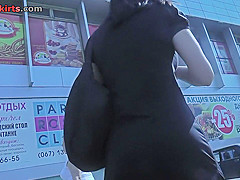 upskirt video of a sexy brunette's ass
