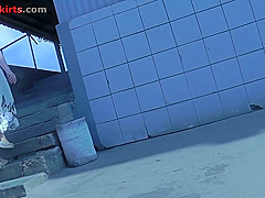 upskirt video of a sexy brunette's ass