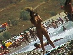 video of nude girls having fun on a nudist beach