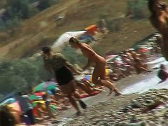 video of nude girls having fun on a nudist beach