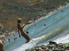 video of nude girls having fun on a nudist beach